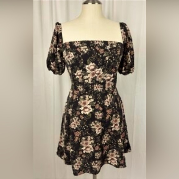 Abercrombie & Fitch Black Floral Mini Dress - Picture 5 of 7